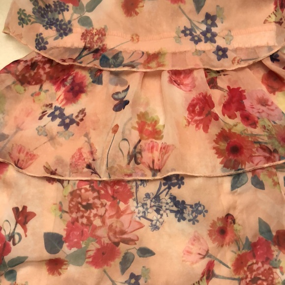 MEXX floral chiffon layered dress for little girls - Picture 3 of 4